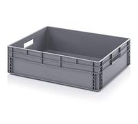 Auer Bacs Euro 80 x 60 x 22 caisse en plastique 80x60x22 conteneur de stockage gris empilable
