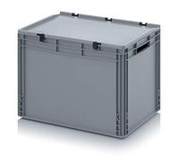 Auer Euro Bac + couvercle à charnière ED 64/42 Euro Box 88 l, 60 x 40 x 43,5 cm Poignées ouvertes | Boîte de transport