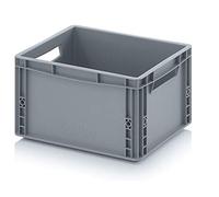 Auer Euro Contenant EG 43/22 Boîte en plastique 40 x 30 x 22 cm avec poignées ouvertes | Boîte de rangement 20 litres