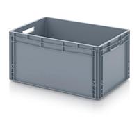 Auer Euro Conteneur EG 64/32 Caisse empilable 60 x 40 x 32 cm Poignées ouvertes Boîte de rangement 66 l | Boîte de transport empilable