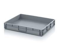 Auer Packaging Conteneur Euro 80 x 60 x 12 Eurobox caisse en plastique 80x60x12 conteneur de stockage gris empilable