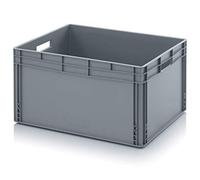 Auer Packaging Récipient euro 80 x 60 x 42 cm - Très grande boîte euro - Pour industrie, commerce, artisanat, atelier, Big Box 80 x 60 x 42 cm avec poignées ouvertes, avec fond renforcé