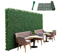 Aufun Brise-vue artificiel en lierre avec attaches de câble 100 x 300 cm | Brise-vue de balcon résistant aux UV, panneau de haie de jardin en rouleau, guirlande de plantes suspendues