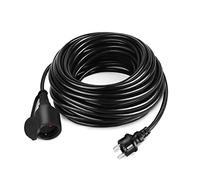 Aufun Câble de rallonge 10 m avec Capuchon de Protection Câble d'alimentation extérieur 3500 W 230 V IP44 avec fiche Schuko Contact de Protection Câble de Chantier (20 m)