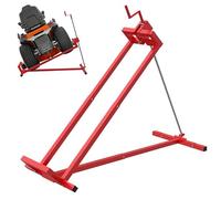Aufun Lève Tracteur Tondeuse Lève Tondeuse télescopique, appareil de levage, 400 kg, pour tondeuse, tracteur, inclinaison réglable à 45 °, Rouge