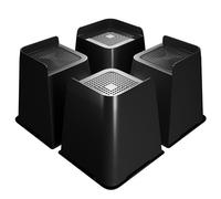AufuN Lot de 4 rehausseurs de meubles - 15 cm - Design en forme de L - Hauteur de table - Pour canapé, bureau, table, bibliothèque, chaise - Jusqu'à 1500 kg