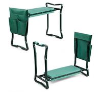 AufuN Repose-genoux 2 en 1 pour le jardinage - Avec coussin en mousse EVA rembourré - Pliable - Pour travailler autour de la maison et du jardin - Jusqu'à 150 kg - Avec 2 sacs de travail - 60 x 50 x