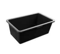 Auge de maçon, en PVC, 60 litres, noir