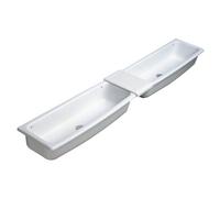 Porcher-Lavabo sans plage de robinetterie AUGE Lg : 95cm Céramique Blanc P310001