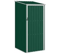 Augerlite Abri de jardin vert en acier galvanisé 87 x 98 x 159 cm avec toit incliné pour outils, tondeuse, vélo, poubelle, terrasse, cour et extérieur