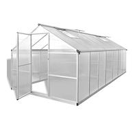 Augerlite Serre renforcée en aluminium de 10,53 m² avec plaques en polycarbonate, serre pour serre de plantes, maison de tomates, cabane de culture, protection des plantes, hivernage, jardin