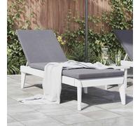Augerqir Chaise longue blanche en polypropylène 186 x 60 x 29 cm, chaise longue de jardin avec dossier réglable sur 4 positions pour terrasse, balcon, piscine, extérieur et camping, légère et facile