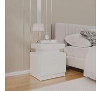 Augerqir Table de chevet blanche en bois 45 x 35 x 52 cm avec tiroir et espace de rangement, table d'appoint moderne pour chambre à coucher, chambre d'enfant, salon, étroite et pratique, à suspendre