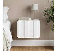 Augerqir Table de chevet murale blanche en bois 33 x 34,5 x 24 cm avec tiroir et étagère, table de chevet étroite pour chambre à coucher, salon, chambre d'enfant