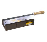 Augusta Boîte à onglets avec scie fine 250 x 68 x 48 mm en plastique solide pour scier avec précision à onglet pour angle de 45° et 90°