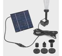 AugustknowU Pompe à eau solaire 1,4 W avec quatre buses pour un débit et une hauteur de pulvérisation personnalisables dans le jardin et le bain d'oiseaux