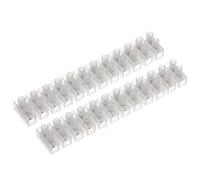 AUKENIEN 15A / 16A Barrette Connexion Bornier Electrique 15/16 Ampère Bloc de Jonction Électriques Blocs 12 Bornes a Vis Double Rangée Borne de Raccordement Rapide Blanc