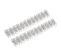 AUKENIEN 30A Barrette Connexion Bornier Electrique 30 Ampère Bloc de Jonction Électriques Blocs 12 Bornes a Vis Double Rangée Borne de Raccordement Rapide Blanc