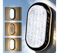 Aulaiyi 2er Plafonnier LED Ovale 20W, 3 Modes d'Éclairage Lumière, Effet Cristal Étoilé, IP54 Étanche, Applique Murale & Plafond, IRC>90, 260×140mm, Cave Couloir Salle de Bain Garage Balcon