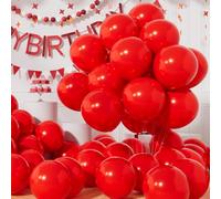 AULE 50 Ballons Rouges Hélium: Ballons de Baudruche Anniversaire Rouge 30cm en Latex Femme Ballon Gonflable Décoration pour Mariage Diplôme Mariage Saint-Valentin