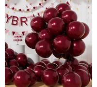 AULE Ballon Bordeaux 50 Pièces 12 Pouces Ballons Latex Hélium