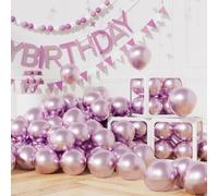 AULE Ballon Lilac Métallique Hélium: 50 Pièces Petit Ballons Anniversaire 5 Pouces Violet Clair Mini Ballons de Baudruche Lavande Ballon Gonflable Décoration pour Mariage Baby Shower
