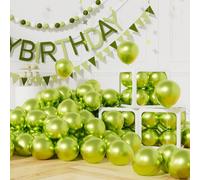 AULE Ballon Vert Lime Hélium: 50 Pièces Petit Ballons Anniversaire 5 Pouces Vert Neon Mini Ballons de Baudruche Fille Garçon Ballon Gonflable Décoration pour Baby Shower Dinosaure Jungle