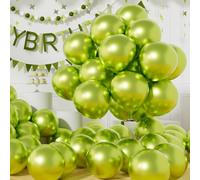 AULE Ballon Vert Lime Hélium: Lot de 50 Ballons Anniversaire Vert Néon 30cm Ballons de Baudruche en Latex Homme Garçon Ballon Gonflable Décoration pour Baby Shower Jungle Dinosaure