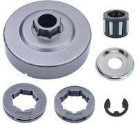 AUMEL 3/8 7T Pignon Kit Tambour Embrayage pour Stihl 029 034 036 039 034 036 MS290 MS310 MS311 MS390 MS391 Tronconneuse Pièces de Rechange avec Roulement Rondelle E-clip 1125 007 1002