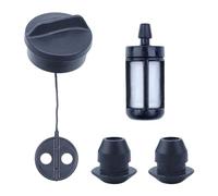 AUMEL Bouchon de réservoir pour Stihl FS75 FS38 FS45 FS46 FS48 FS52 FS55 FS56 FS80 FS85 Débroussailleuse Pieces Detachees avec Filtre à essence œillet de réservoir 41283500505 00009890516