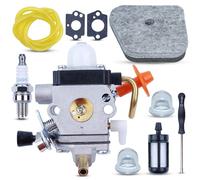 AUMEL Kit de Carburateur C1Q-S174 pour Stihl FS87 FS87R FS90 FS90K FS90R FS100 avec Filtre à Air Filtre à carburant Bougie d'allumage Conduite de Carburant Poire d'amorçage Joints Débroussailleuse