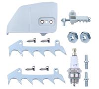 AUMEL Kit de pointes de pare-chocs pour STIHL MS170 MS180 017 018 tronçonneuse avec Tendeur de chaîne Kit de vis de goujon d'écrou cache anti-éclats Pièces de rechange pour 1130 358 7700 1123 640 3800