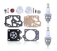 AUMEL Kit de Réparation Carburateur pour TU26 CG330 CG430 CG520 Debroussailleuse pour Honda GX22 GX31 GX25 GX35 pour Walbro WYL-240-1 et al avec Kits de Réparation + 2 Bougies D'allumage