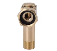 Aumotop Adaptateur de Tuyau D'arrosage, Raccord coudé en Laiton pour Systèmes D'arrosage et D'irrigation de Jardin, 1 unité