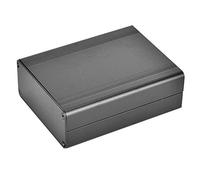 Aumotop Boîtier en Alliage D'aluminium, Boîtier Noir oxydé au Jet de Sable Durable pour les Projets électroniques de Bricolage, 38x88x110mm, Paquet 2