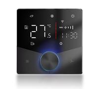 Aumotop Bouton éclairé coloré WiFi Thermostat de Climatisation Centrale Contrôleur de Température Contrôle Convivial pour Le Bureau à Domicile 5 + 2 Jours 6 Périodes Scènes D'intégration