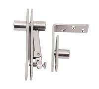 Aumotop Charnière à Pivot de Porte Dissimulée en Acier Inoxydable, Finition Brossée, Rotation à 180 Degrés pour Portes en Bois et Aluminium, 2 Unités