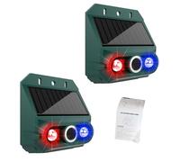 Aumotop Détecteur de Mouvement Solaire avec Alarme et Conception étanche | Matériau ABS, alarme 129 dB, sécurité extérieure, 4 modes de fonctionnement