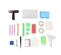 Aumotop Ensemble Complet D'outils de Peinture sur avec 105 Pièces de Stylo Perforateur à Pointe Légère, Rouleau Portable pour la Fabrication Artisanale, pour les Amateurs D'artisanat et les Débutants