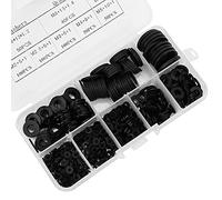 Aumotop Jeu de Rondelles en Nylon, 500 Pièces, Longue Durée de Vie, Attaches M2 M10 pour la Protection des Surfaces (Joint en nylon noir 500 pièces)