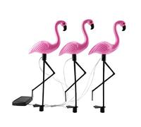 Aumotop Lampe de Pelouse LED en Forme de Flamant Rose, Lampe Jardin à énergie Solaire 3 en 1 pour Jardin et Patio, étanche et qualité Supérieure