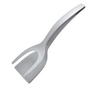 Aumotop Pince à Spatule 2 en 1 avec Poignée et Rabat, Outil de Cuisine Durable pour Retourner les œufs, les Crêpes pour la Cuisine à Domicile, Nylon Rouge, Gris, Noir, Vert Menthe (Gris)