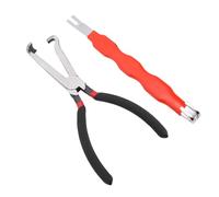 Aumotop Pince Longue de Démontage de Bougie D'allumage, Kit D'outils Automobile Conception Ergonomique pour un Retrait Facile des Connecteurs-convient aux Réparations à Domicile et aux Travaux (Rouge)