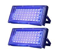 Aundhegrtt 2 PCS 50W LED UV Lumière Noire IP65 395nm Lampe UV Lampe Ultraviolette Lumière LED de Scène Extérieure 110V