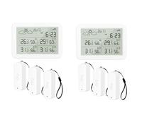 Aundhegrtt 2PCS Moniteur D'Humidité Sans WiFi Tuya Surveillance à Distance Affichage Numérique Thermomètre pour Intérieur et Extérieur