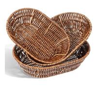 Aundhegrtt 3 Pack de Paniers en Osier, Ensembles de Paniers à Pain Tissés, Panier de Légumes pour Présentation et Service sur Table en Cuisine ou Restaurant.