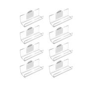 Aundhegrtt 8Pack pour Support Mural de Vinyle LP, Étagères D'Affichage en Acrylique Auto-Adhésives sans Perçage pour Couvertures D'Albums CD.