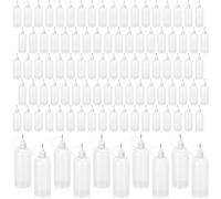Aundhegrtt Bouteille de Colle 100 Pièces 120 Ml/4 Oz Bouteille Applicatrice en Plastique à Embout, Rechargeable, Compte-Gouttes Singhoow, Bouteille à Presser B