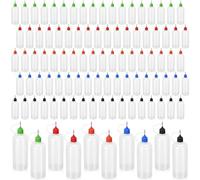 Aundhegrtt Bouteille de Colle à Embout en Plastique 100 Pièces 120 Ml/4 Oz en Vrac Singhoow Bouteille Applicatrice Rechargeable Bouteille à Presser Compte-Gouttes C