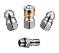 Aundhegrtt Buse de Nettoyeur de Drains pour Nettoyeur, Embouts en Acier Inoxydable pour Nettoyage de Drains.